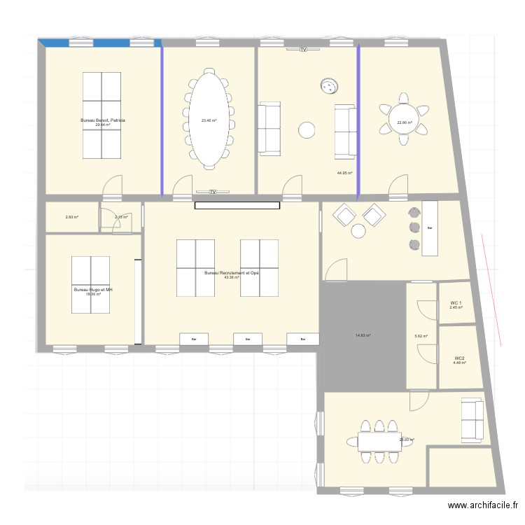 Bureaux 2. Plan de 0 pièce et 0 m2