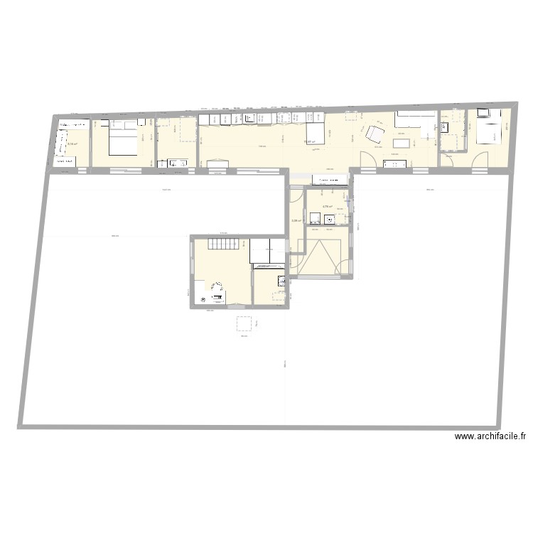 Plan 30. Plan de 5 pièces et 114 m2