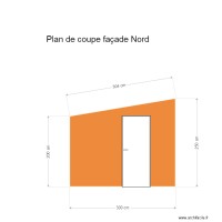 Plan de coupe façade Nord