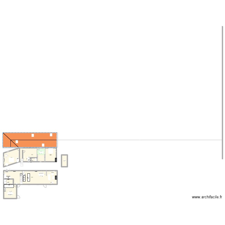 saint Aubain. Plan de 9 pièces et 224 m2