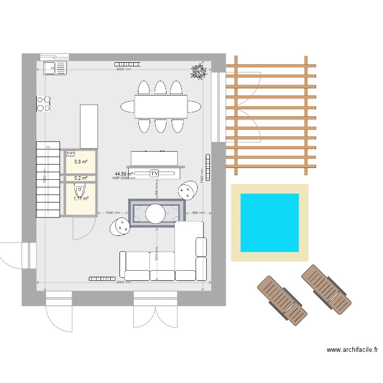 Rdc Chez Juliette. Plan de 0 pièce et 0 m2