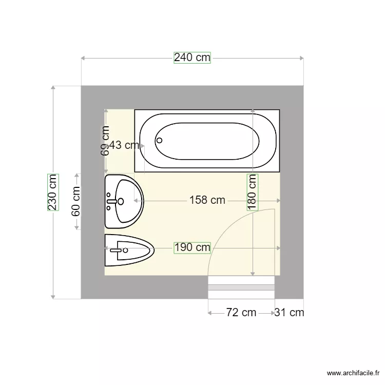 plan salle bain 1. Plan de 