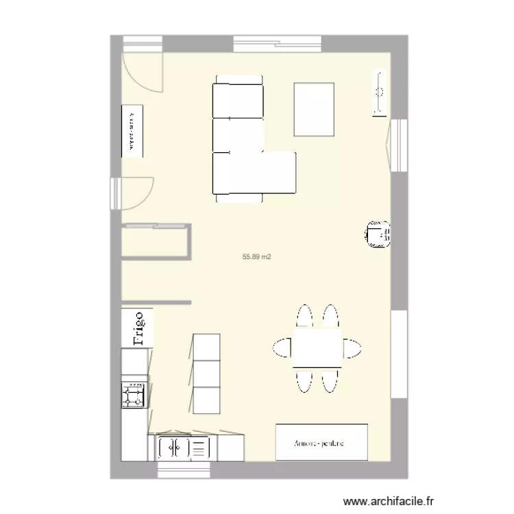 mon interieure. Plan de 