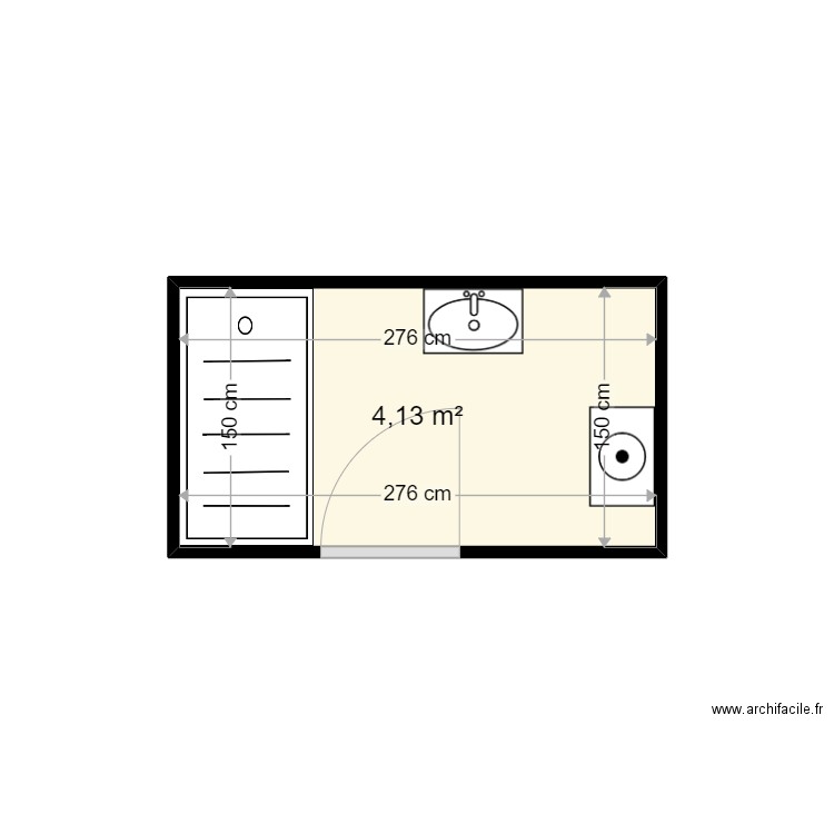 LEPRETRE CLAUDE . Plan de 1 pièce et 4 m2