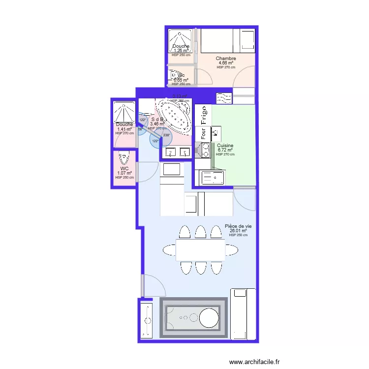 Verdun Mod 8 couchages. Plan de 