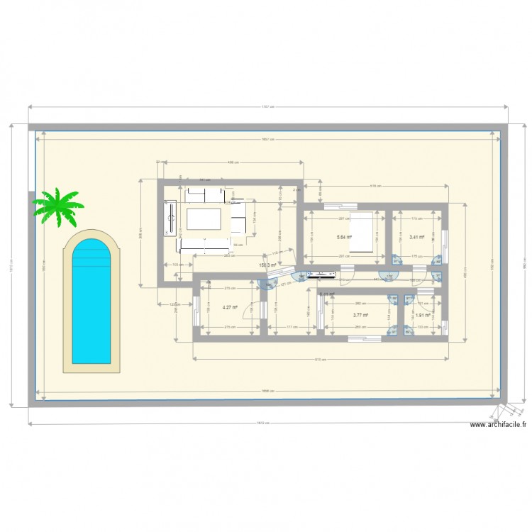 PLAN MAISON REALISE PAR L ARCHITECTE ONDIMA MOUABORE FEROL ESPOIR . Plan de 0 pièce et 0 m2