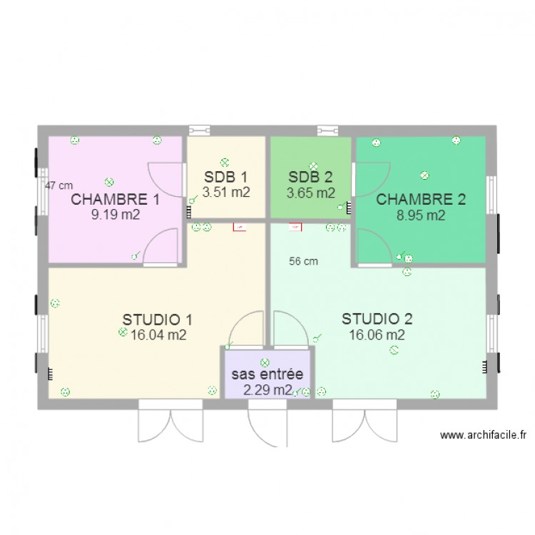 Projet n 2 electricité. Plan de 0 pièce et 0 m2