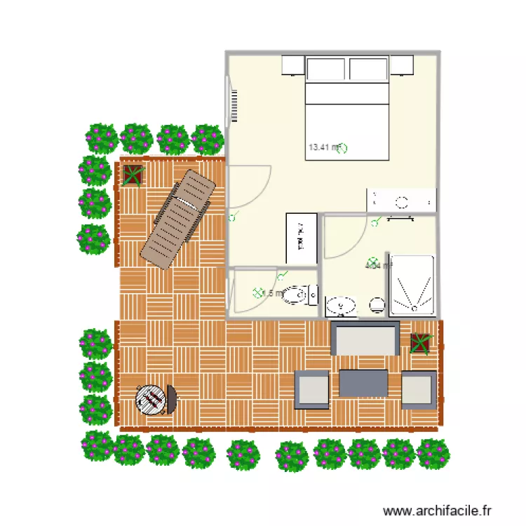 Plan chambre 4. Plan de 