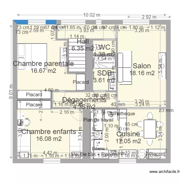 Appartement JOUBERT V2. Plan de 