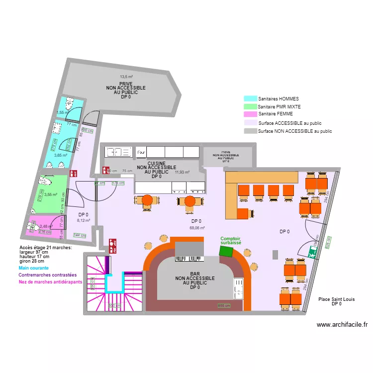 BAB RDC APRES TRAVAUX. Plan de BAB RDC APRES TRAVAUX. Plan de