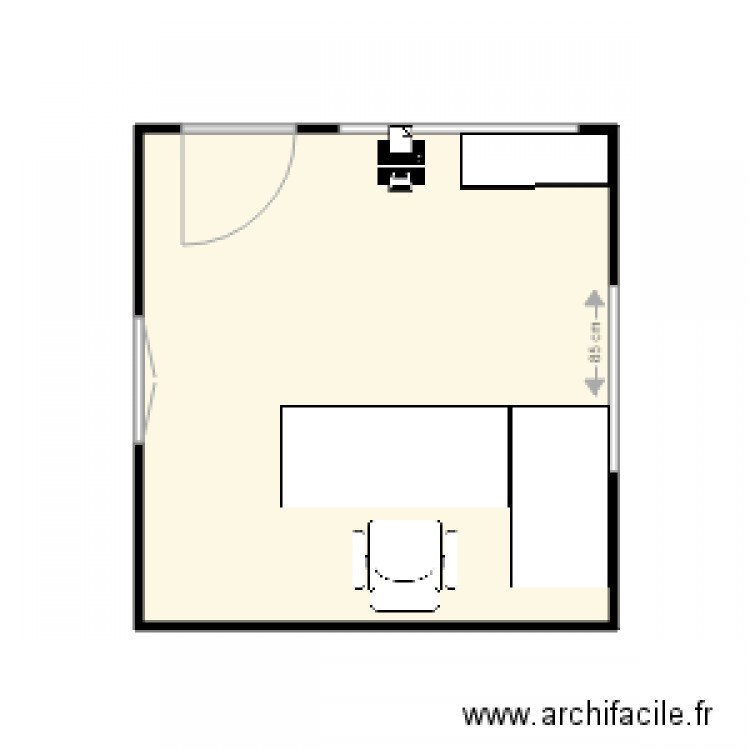 Bureau bibiche refait. Plan de 0 pièce et 0 m2