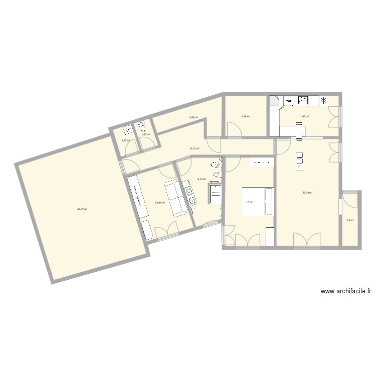 Plan RDC CASTELLAR . Plan de 0 pièce et 0 m2