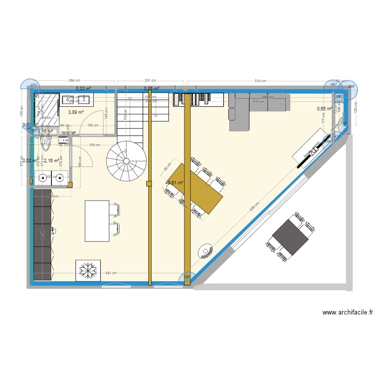 Foucherans Phase 3 bis. Plan de 9 pièces et 57 m2