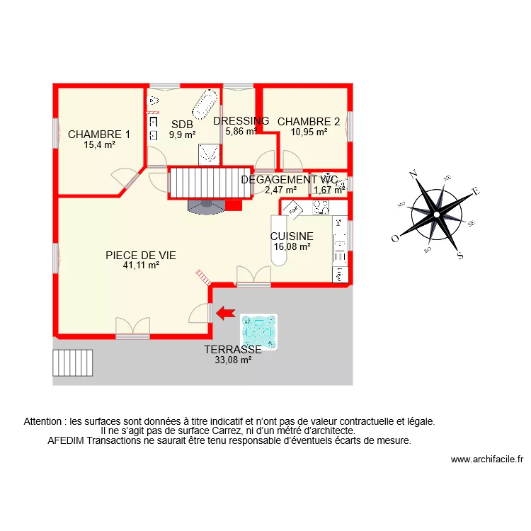 BI 6743 RDC. Plan de 
