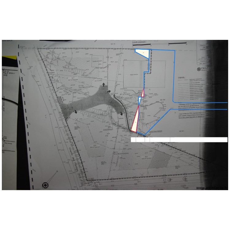 PLAN BORNAGE SIGNATURE BLEU LIMITE LOT 366. Plan de 0 pièce et 0 m2