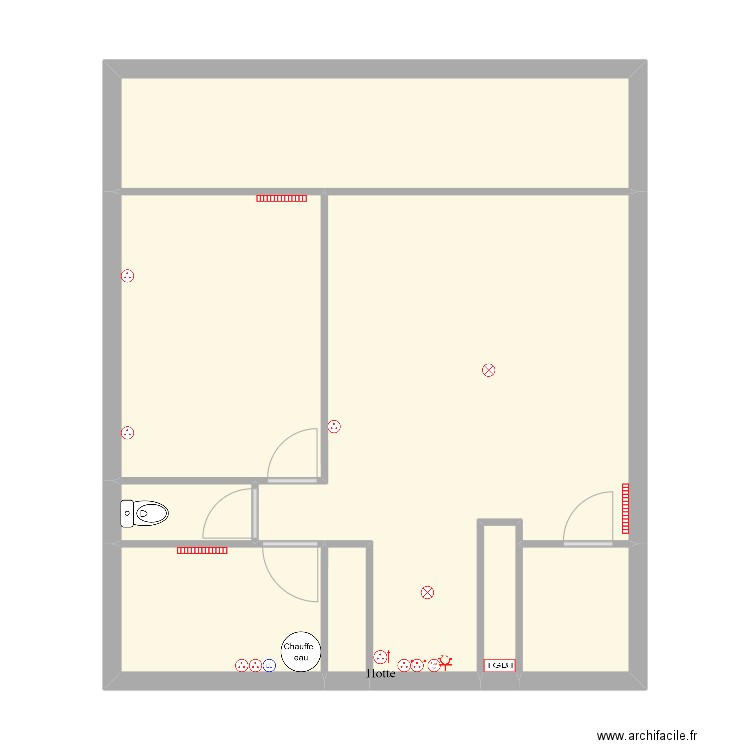 DACOSTA . Plan de 8 pièces et 62 m2