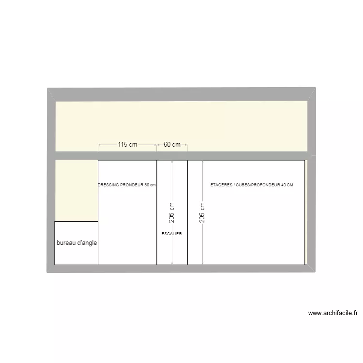 MUR DU FOND    29/04. Plan de 