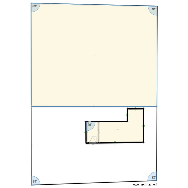 jardin. Plan de 3 pièces et 2706 m2