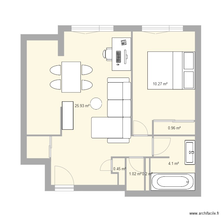 appart 2. Plan de 0 pièce et 0 m2