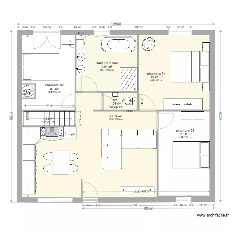 sarrign&eacute;. Plan de 