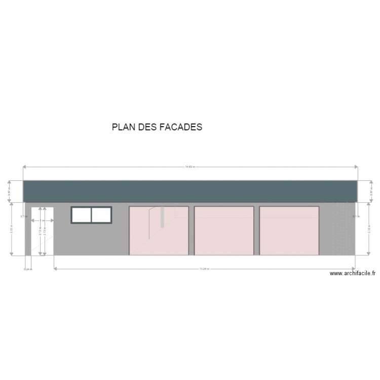 PLAN DE FACADE AVANT. Plan de 0 pièce et 0 m2