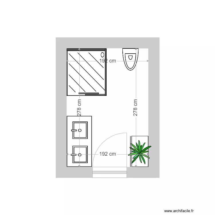 salle de Boudou. Plan de 