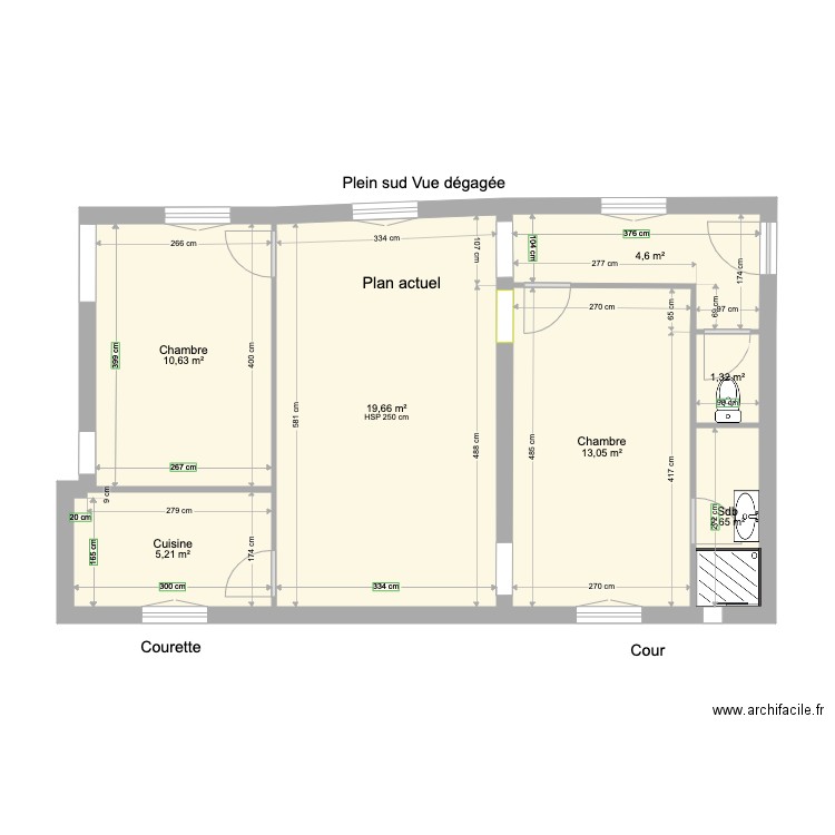 7 CITE HITTORF PLAN ACTUEL 3EME. Plan de 0 pièce et 0 m2