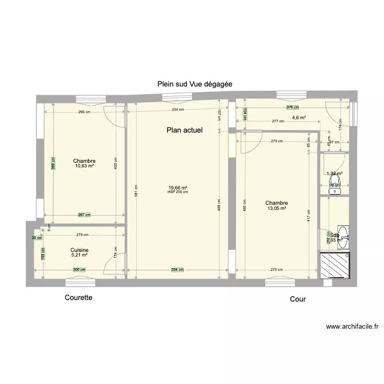 7 CITE HITTORF PLAN ACTUEL 3EME. Plan de 
