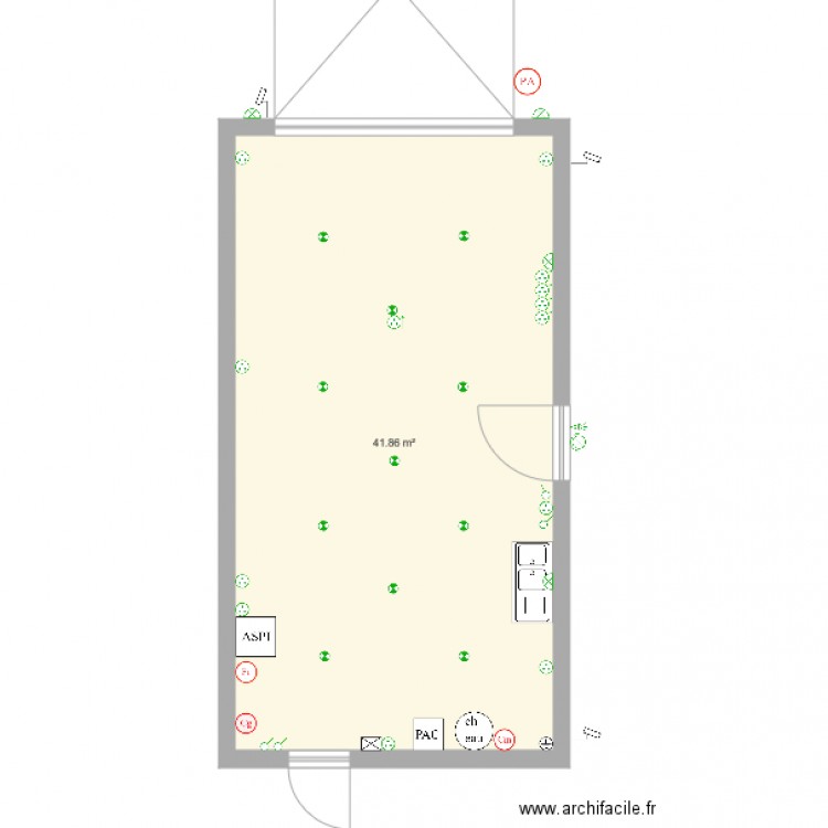 garage. Plan de 0 pièce et 0 m2