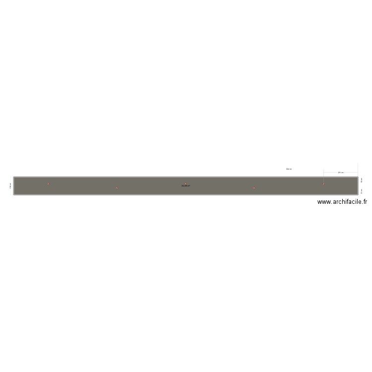 25x6m. Plan de 0 pièce et 0 m2