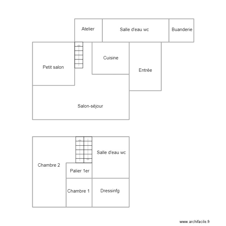 PLOZEVET QUEFFELEC. Plan de 11 pièces et 52 m2