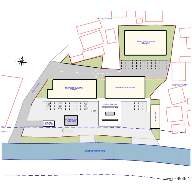 SITE PLAN 4. Plan de 57 pièces et 6814 m2