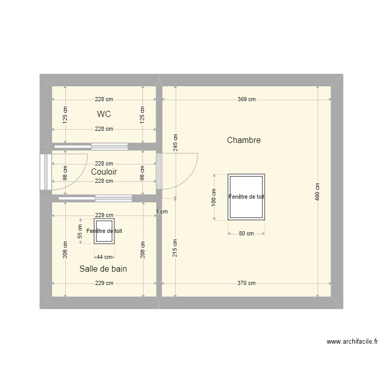 Mezzanine - LET Bis. Plan de 4 pièces et 27 m2