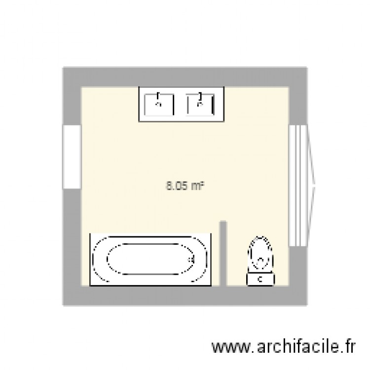 salle de bain 1. Plan de 0 pièce et 0 m2