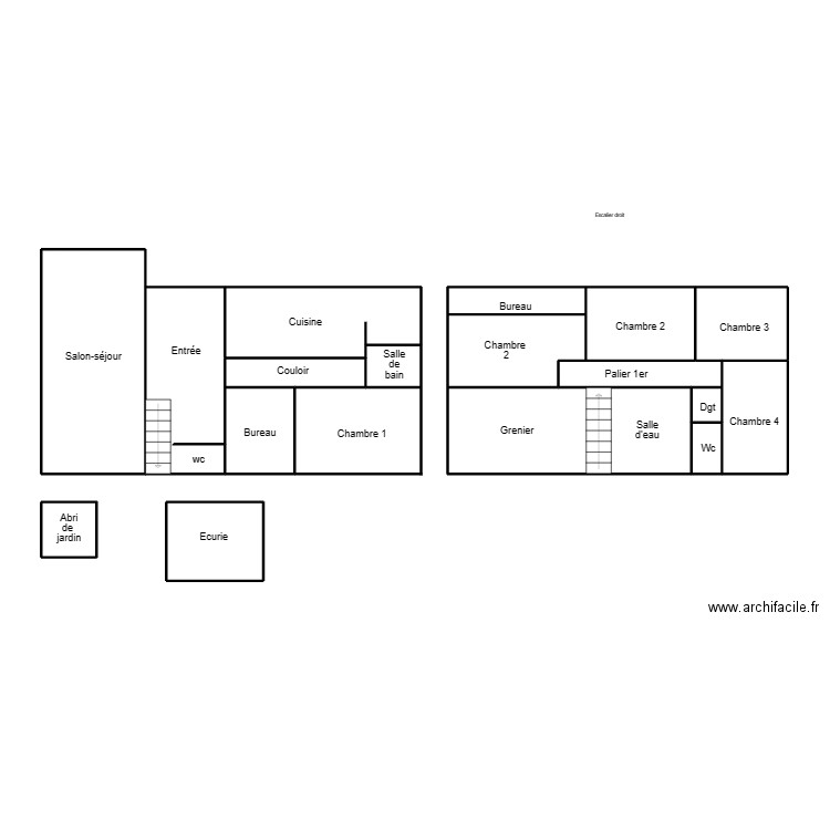 QUIMPER LEPRESTRE. Plan de 16 pièces et 79 m2