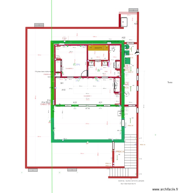 MODIFICATIONS MAISON ELECTRICITE 14. Plan de 0 pièce et 0 m2