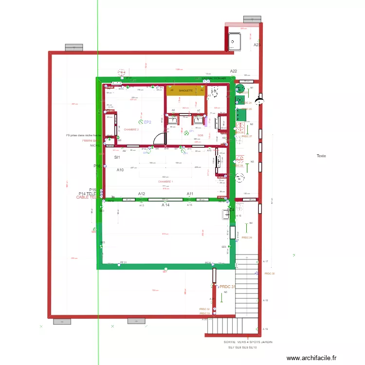MODIFICATIONS MAISON ELECTRICITE 14. Plan de 