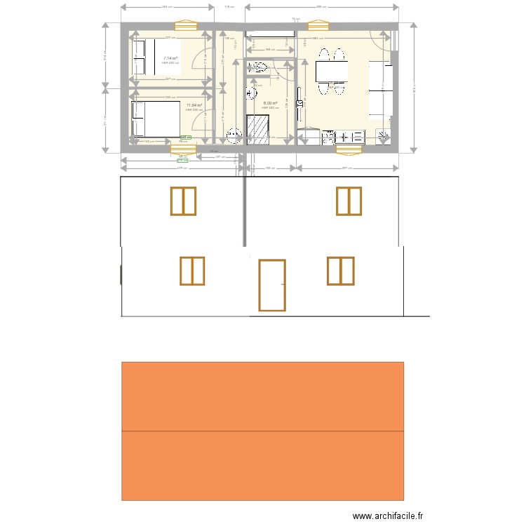 parisot projet abc 1 er étage. Plan de 0 pièce et 0 m2