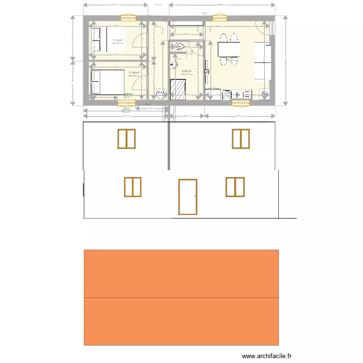 parisot projet abc 1 er &eacute;tage. Plan de 