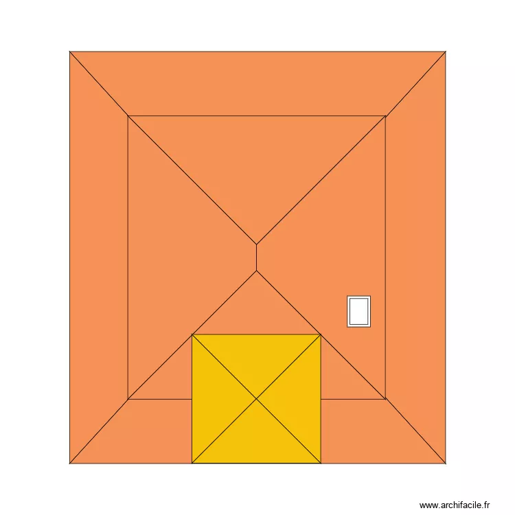 Toit vue dessus mumu. Plan de 