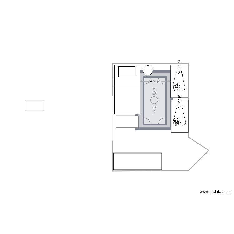 PLAN CHAMBRE 3 BÉBÉS. Plan de 0 pièce et 0 m2