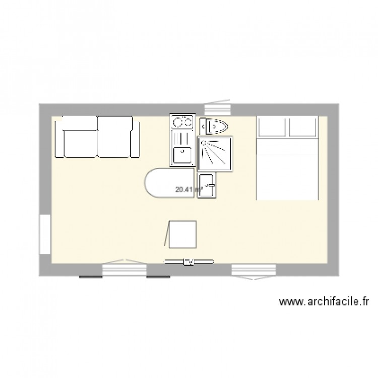 STUDETTE. Plan de 0 pièce et 0 m2