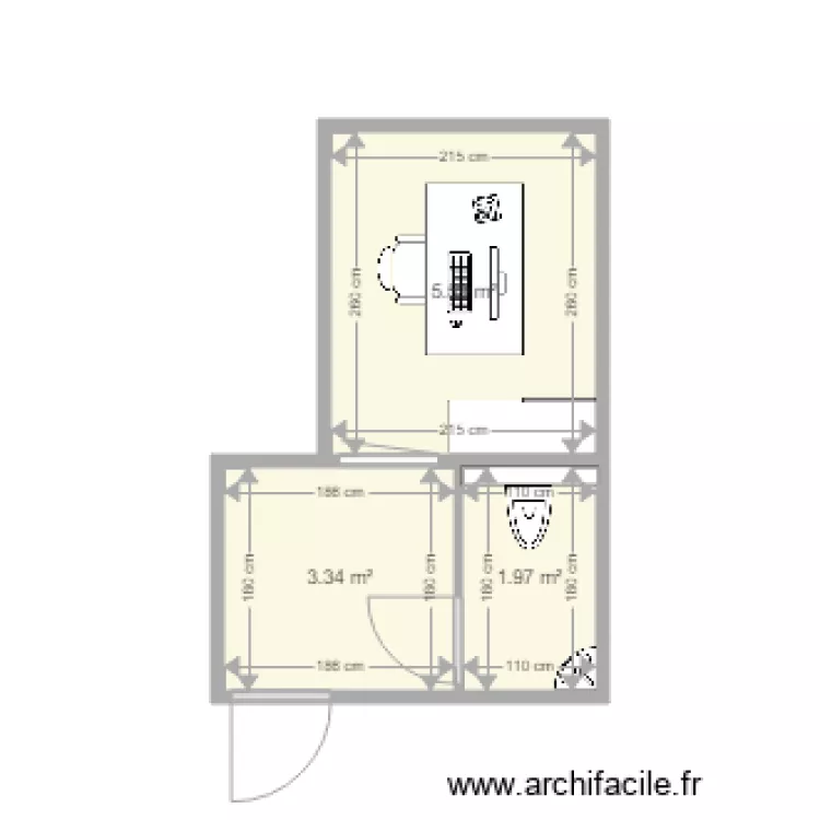 Arriere cuisine Le Longeron. Plan de 