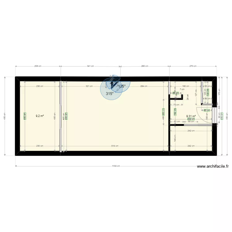 APPART DOMAINE DE LONVILLIERS . Plan de 