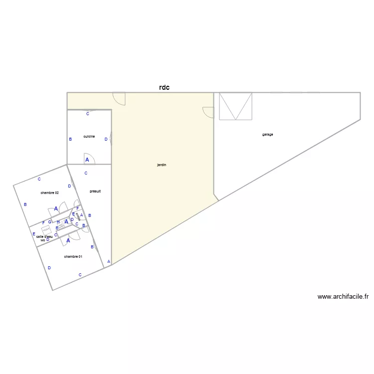 GALAND plomb. Plan de 