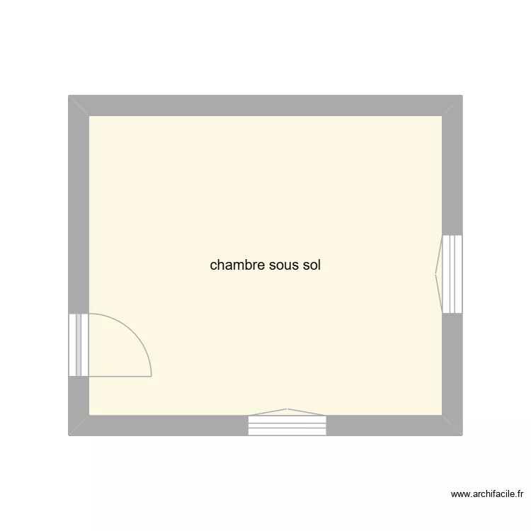 KONAJ ss sol état initial. Plan de 1 pièce et 17 m² KONAJ ss sol état initial. Plan de 1 pièce et 17 m²