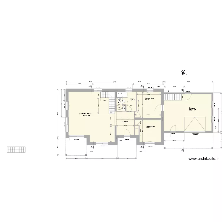 RDC V2 avec cave. Plan de 