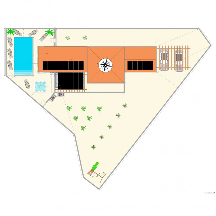 TERRAIN COMPLET TOITURE DECO PV. Plan de 0 pièce et 0 m2