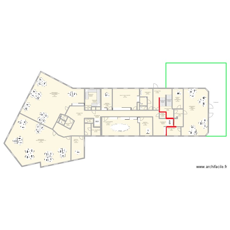 1 er  Vienne . Plan de 26 pièces et 683 m2