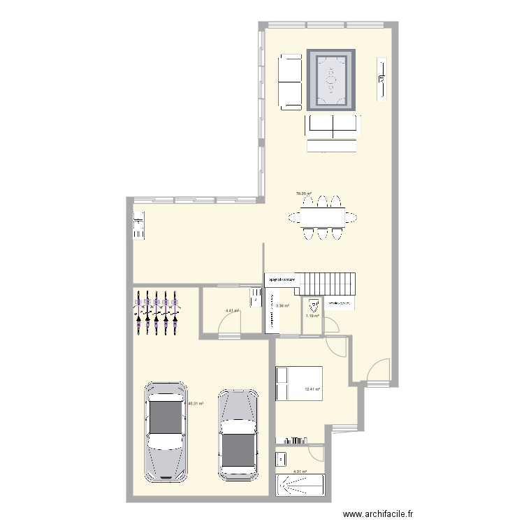 RDZ Folies Chaillou. Plan de 0 pièce et 0 m2